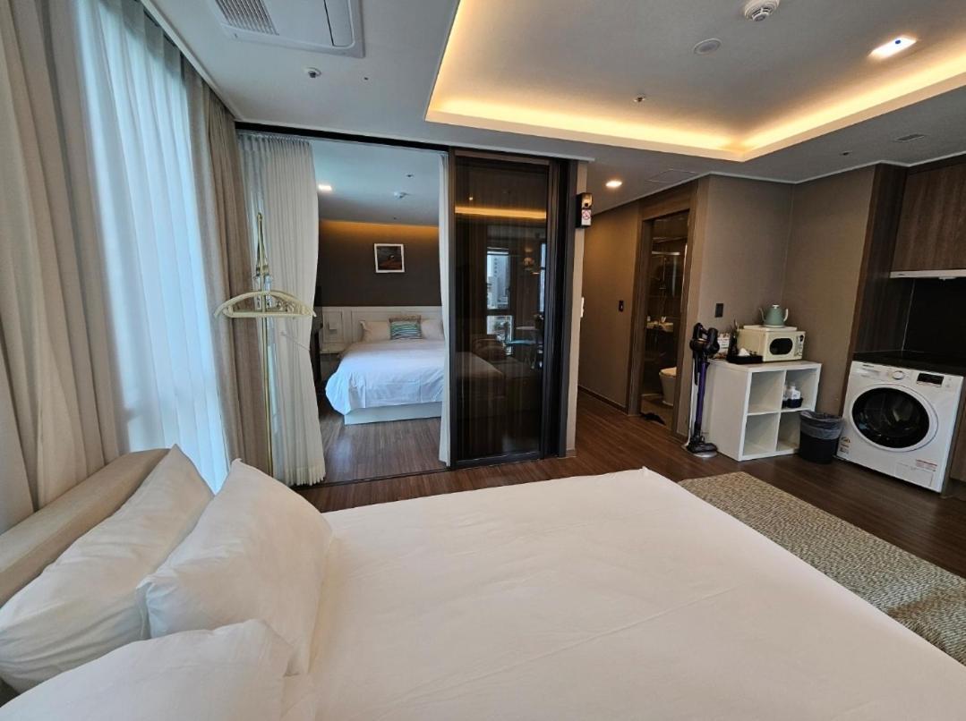 Haeundae Ocean Family Apartman Puszan Szoba fotó